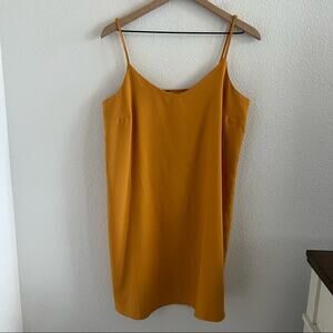 Missguided Mustard Yellow Golden Slip Dress Trendy Y2K 90s US 10